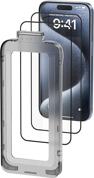 Produktbild Vention KUKTCA-30 tempered glass for iPhone 15 Pro +applicator (1 Stück, Apple iPhone 15 Pro)