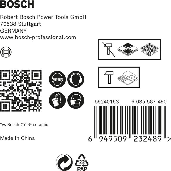 Actual product image Bosch Professional Zubehör Expert HEX-9 HardCeramic Drill Mixed Set, 6 mm, 5 pcs. (6 mm)