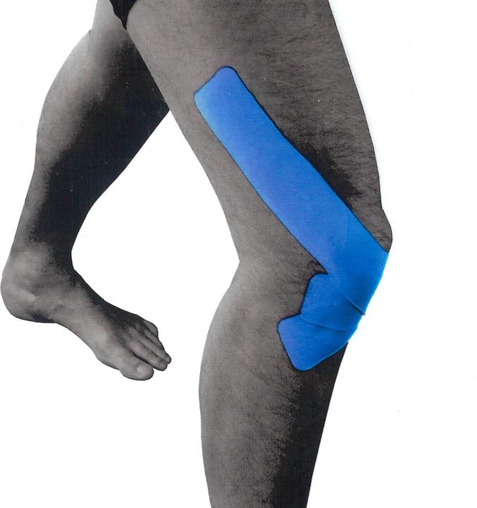 Produktbild Luxtri Kinesiologie-Tape 3 Streifen vorgeschnitten Knie 25x5cm Sporttape Blau (0.25 m)