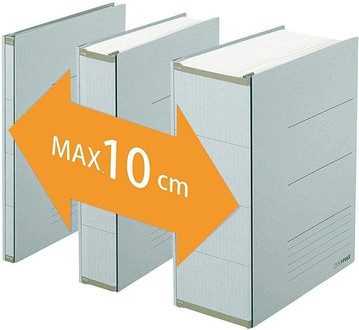 Immagine prodotto Plus Japan Zero Max Cartella in cartone grigio 1-10 cm DIN A4 (A4, 100 mm, 1 Pezzo/i)