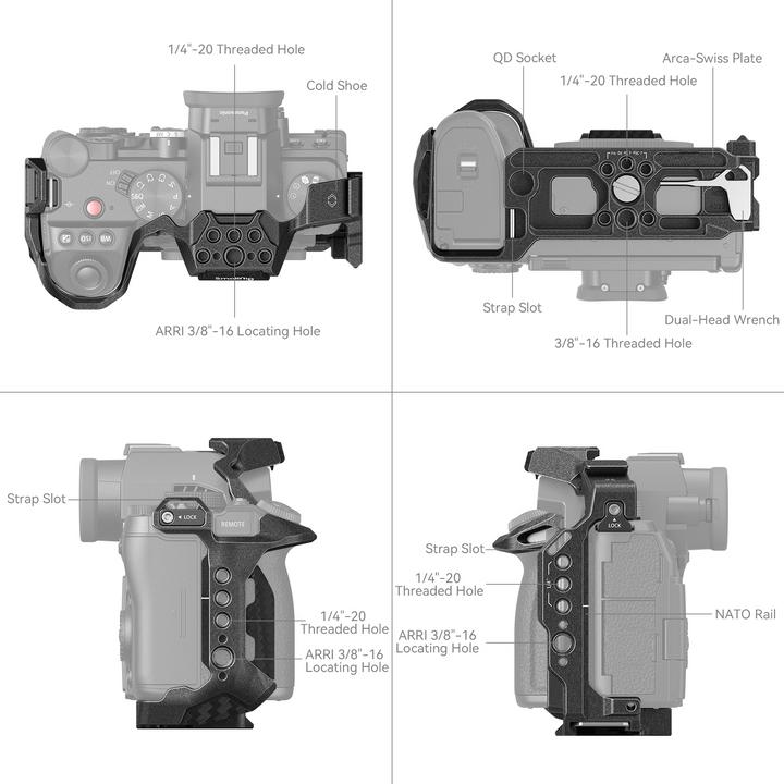 Immagine prodotto SmallRig 4023 Gabbia Black Mamba per Panasonic LUMIX S5 II (novità) (Gabbietta)