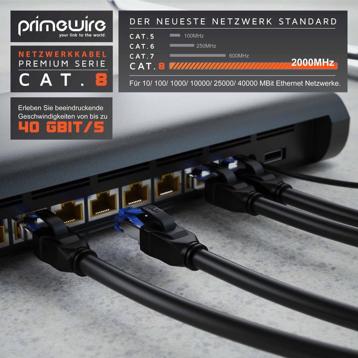 Produktbild Primewire Netzwerkkabel (S/FTP, CAT8.1, 25 m)