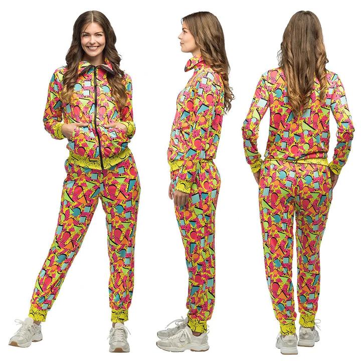Immagine prodotto Boland 80er Neon Pop Art Trainingsanzug Frau UV (S, M, L, XL, XXL)
