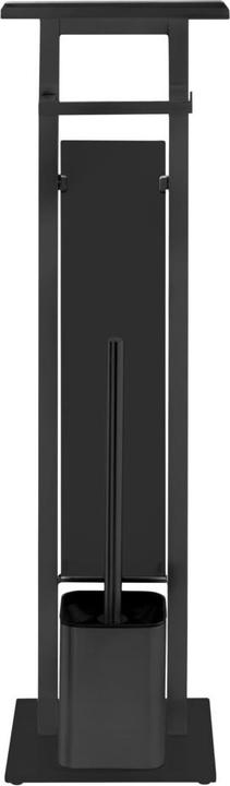 Actual product image Wenko Free-standing WC set Mod. Debar with shelf in black stainless steel