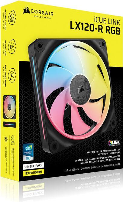 Actual product image Corsair iCUE LINK LX120-R Reverse Fan (120 mm, 1 x)
