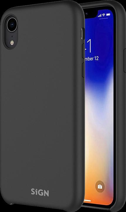 SIGN Étui en silicone liquide pour iPhone XS Max - Noir (Apple iPhone XS Max)