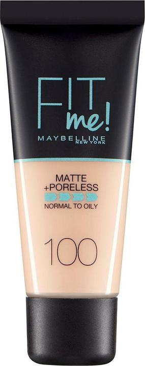 Maybelline New York Fit Me Matte & Poreless Foundation 100 Warm Ivory 30ml