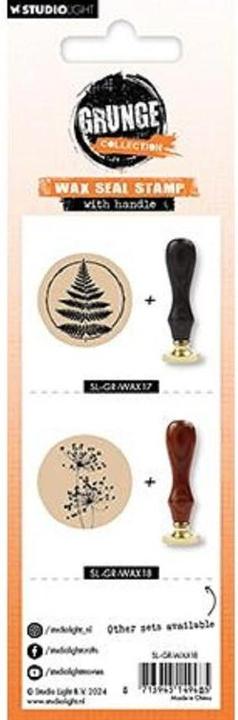 Actual product image art by marlene Wax Seal Stamp "Thistle" Grunge Collection