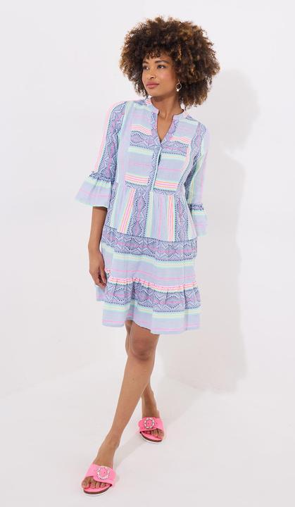 Produktbild Joe Browns Neon Striped Jacquard Flared Sleeve Tunic Mini Dress (10)
