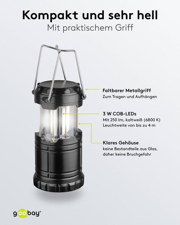 Produktbild Goobay LED-Campinglampe High Bright 250