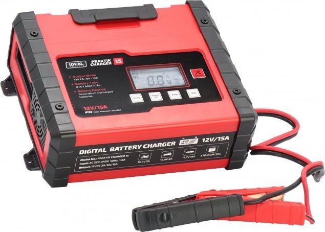 Immagine prodotto Ideal Caricabatterie per batterie al piombo, gel, AGM, EFB e MF 2/8/15A 12V Alimentazione 230V (1.60 m)