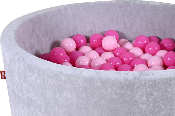 Image du produit Knorrtoys Piscine à balles soft - "Grey" - 300 balles rose soft