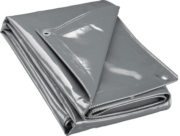 Immagine prodotto Wiltec Telone grigio resistente alle intemperie 3x4m telone poliestere occhielli 650g/m² telone da giardino (3 x 4 m)