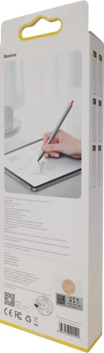 Actual product image Baseus Square Line Capacitive Stylus Pen ACSXB-0G Model CSP01, Alu grey, Blister
