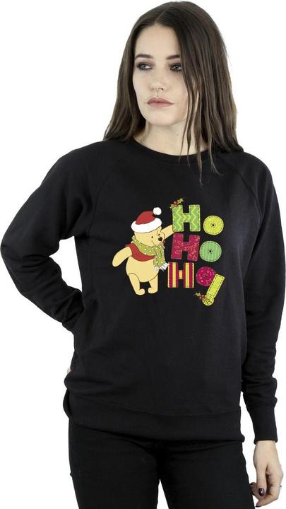 Actual product image Disney Womens/Ladies Winnie The Pooh Ho Ho Ho Scarf Sweatshirt (L)