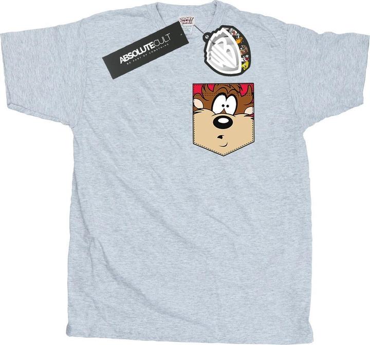 Produktbild Looney Tunes Tasmanian Devil Face Faux Pocket TShirt (3XL)