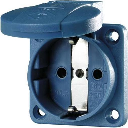 Produktbild Mennekes 16A2P+E 230V blau 11011 Schuko-Anbau-Steckdose f. Baustromvert