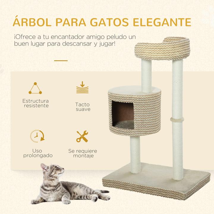 Immagine prodotto Jamb Albero per gatti (96 cm, Beige+caffè)