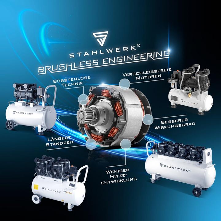 Immagine prodotto Stahlwerk Compressore 10 bar 8,6 hp 6,4 kW 840 l/min 150 l compressore d'aria (10 bar, 150 l)