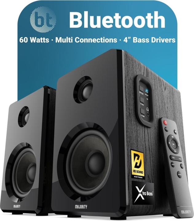 Image du produit Majority D40 Aktiv Regal-Lautsprecher (1 paire, 60 W)
