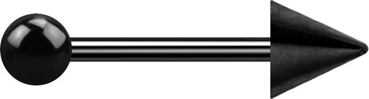 Produktbild Star Piercing Micro Barbell schwarz mit Kugel und Cone (ohne Messing, Chirurgenstahl 316L)