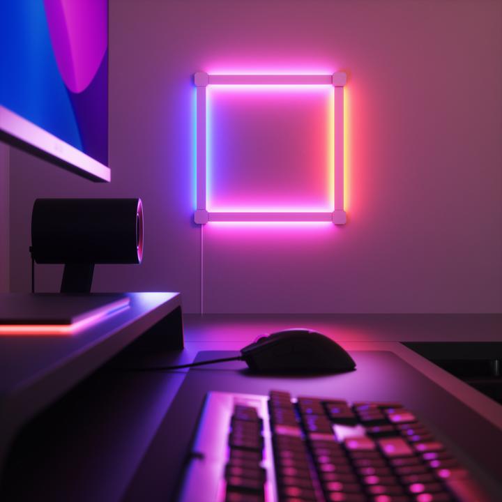 Actual product image Nanoleaf Lines Squared Starter Set (Multicoloured, 252 cm, Indoor)