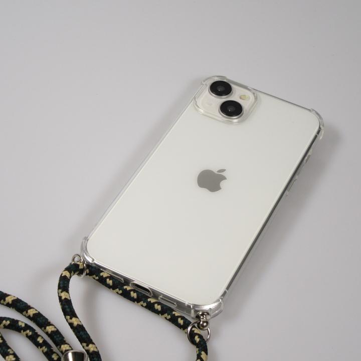 Actual product image PhoneLook Coque Gel transparent bumper avec lacet Vert / or (Apple iPhone 15)