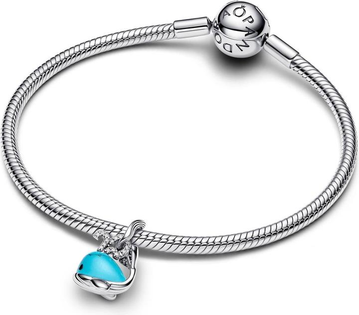 Image du produit Pandora Charm Dangle Baleine de couleur turquoise (Argent 925)