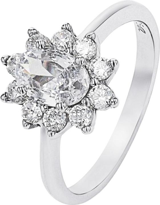 Actual product image Amor Ringe für Damen, 925 Sterling Silber, Zirkonia synth. | Blume (52, 925 Silver)