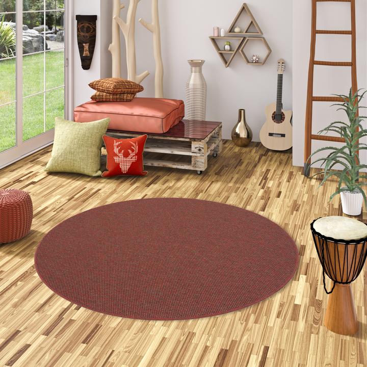 Produktbild Snapstyle Bentzon Natur Flachgewebe Teppich Rund (160 x 160 cm)