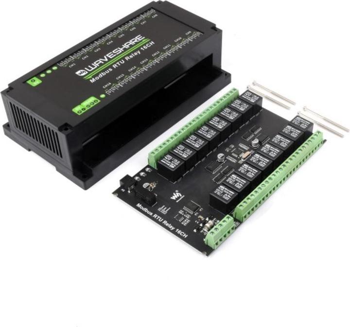 Actual product image WaveShare 16-channel relay RS485 Modbus RTU Relay 16CH