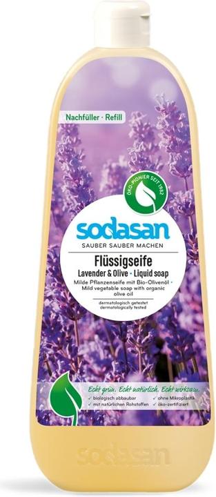 Actual product image Sodasan Pflanzenseife Lavendel-Olive Bio (Liquid soap, 1000 ml)