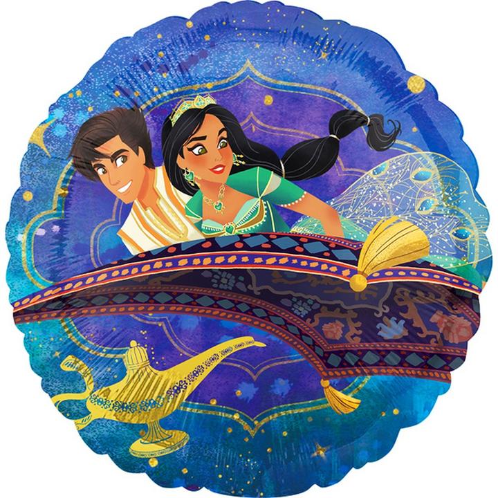 Aladdin Palloncino in foil a forma di cerchio con tappeto volante