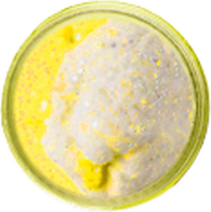 Actual product image Berkley Powerbait Glitter Turbo Dough WhiteChartreuse