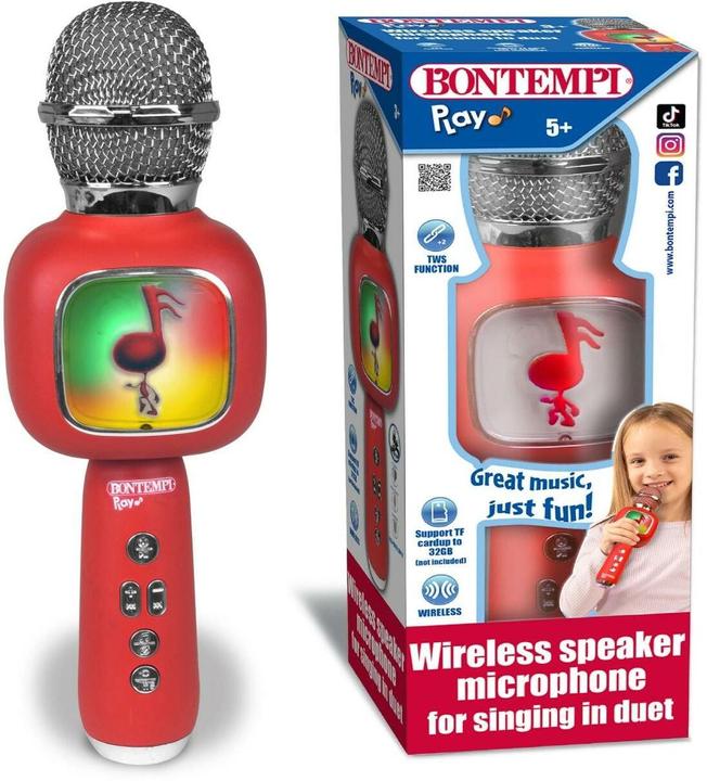 Actual product image Bontempi Karaoke microphone red