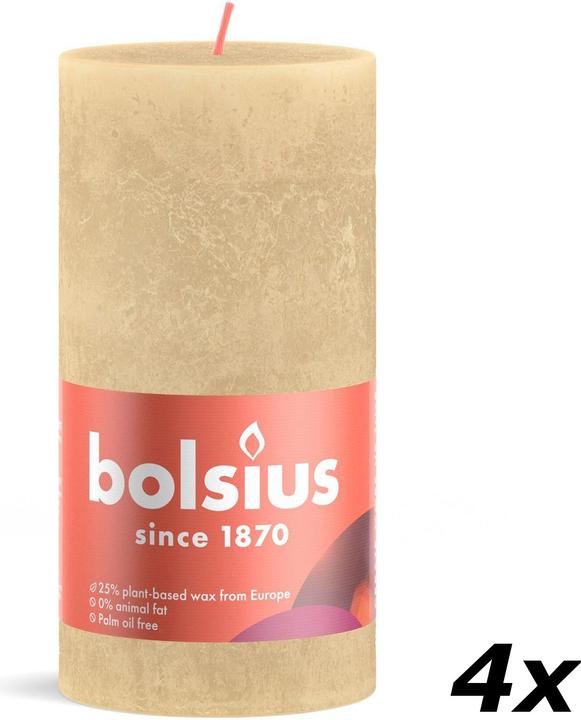 Produktbild Bolsius 4er-Set Stumpenkerze (4 Stk.)