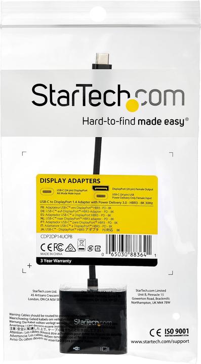 Actual product image StarTech USB type C to (DP, USB-C, 4.30 cm)