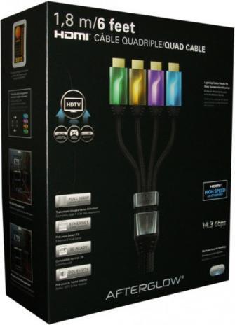 Actual product image PDP Afterglow HDMI cable 1.8m (4x), green/or./purple/blue (1.80 m, HDMI)