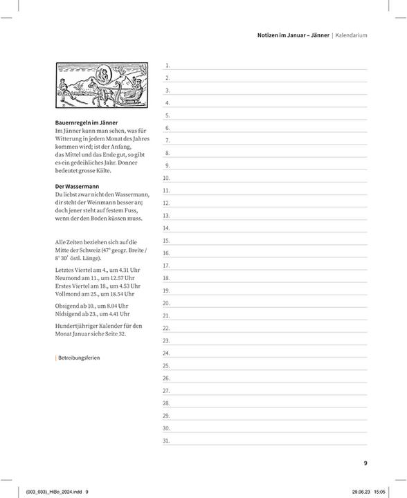 Produktbild Kalender Der Hinkende Bot (17.5 x 27.5 cm, Deutsch)