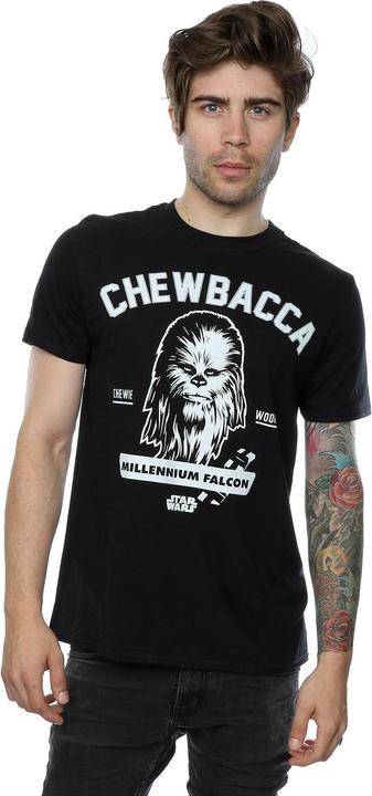 Actual product image Star Wars Mens Collegiate Chewbacca Heather T-Shirt (M)