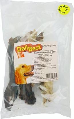 DeliBest Lamb ears with fur 4 pcs. (Adult, 4 pcs., 100 g)