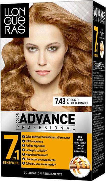 Llongueras COLOR ADVANCE #7,43-cobrizo medio dorado (7.43)