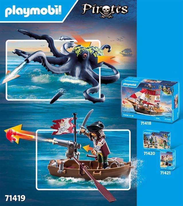 Produktbild Playmobil Kampf gegen den Riesenoktopus (71419, Playmobil Pirates)