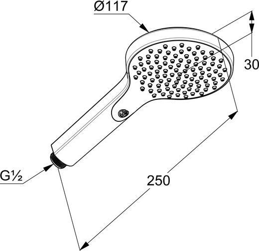 Actual product image Kludi X3 Shower head (1 Beam types, 15 l/min)