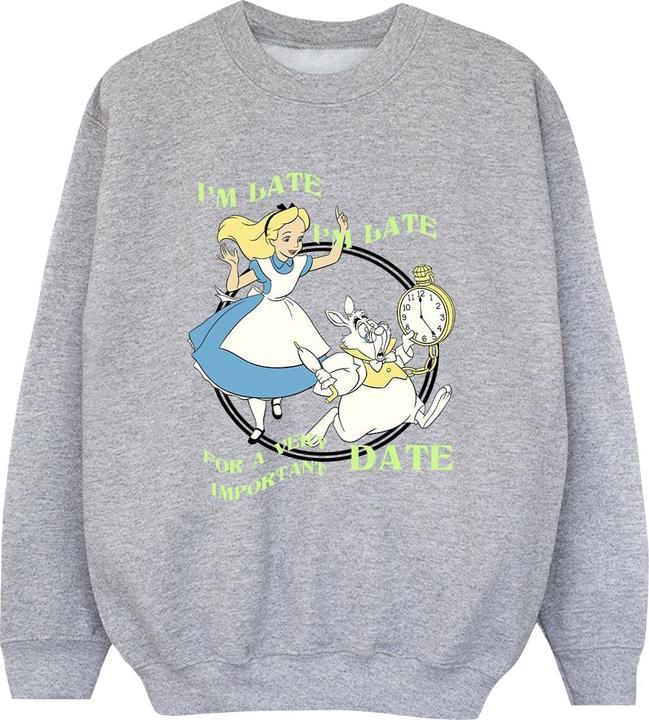Disney Jungen Alice im Wunderland Ich bin spät dran Sweatshirt