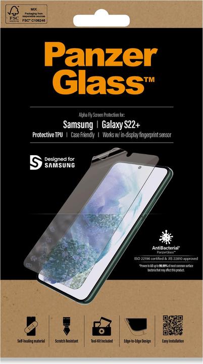 Actual product image PanzerGlass Case Friendly (1 Piece, Samsung Galaxy S22+)