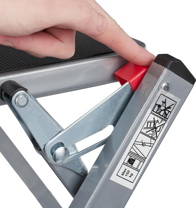 Actual product image Relaxdays Folding Step Ladder, 2 Rungs (Stile, 50 cm)