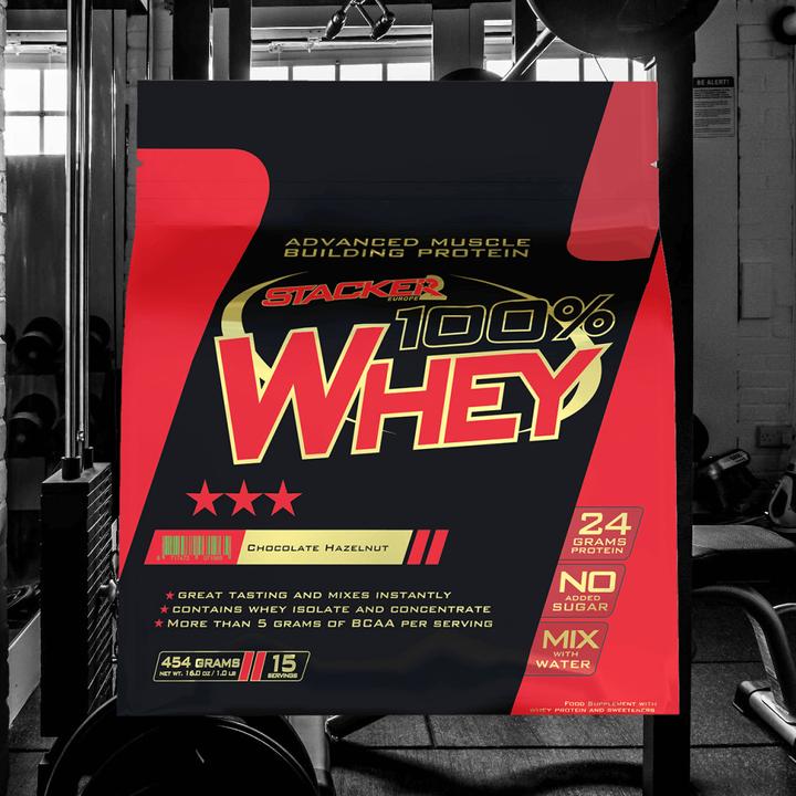 Actual product image Stackers 100% Whey (Chocolate hazelnut, 454 g)