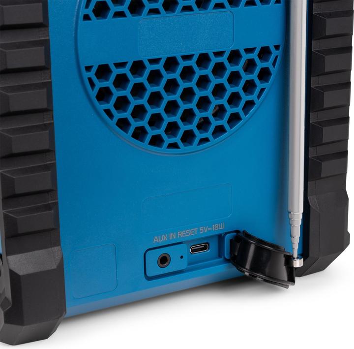 Image du produit Audizio Baustellenradio Temi Blau, Radio Tuner: FM, DAB+ (FM, DAB+ DAB, Bluetooth)