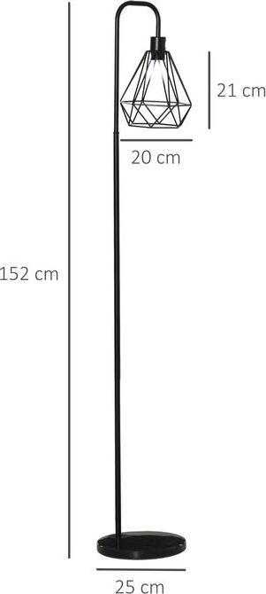 Produktbild Swisshandel24 Stehlampe Industriestil Standleuchte Stehleuchte Sockel E27 für Schlafzimmer Esszimmer Stahl Marmor (E27)